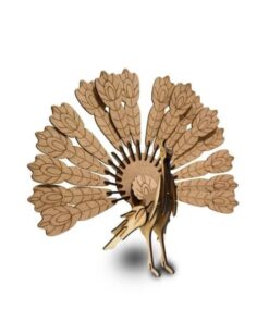پازل چوبی سه بعدی طرح طاووس
